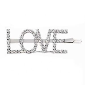 LOVE Rhinestone Bobby Pin Barrette Hair Accessory